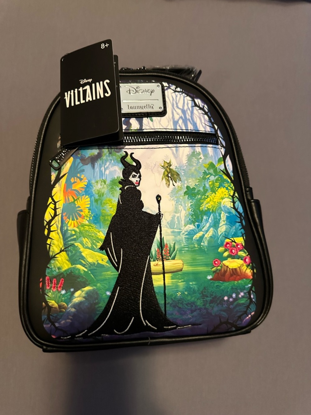 Loungefly Disney Villains Maleficent Scene Mini Backpack - Black & Multicolor